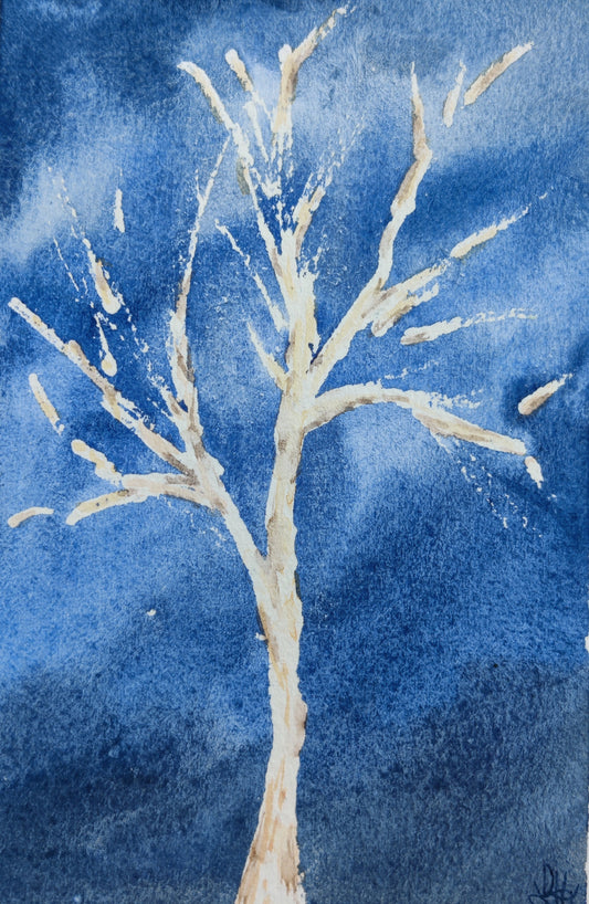 White Tree in Ultramarine