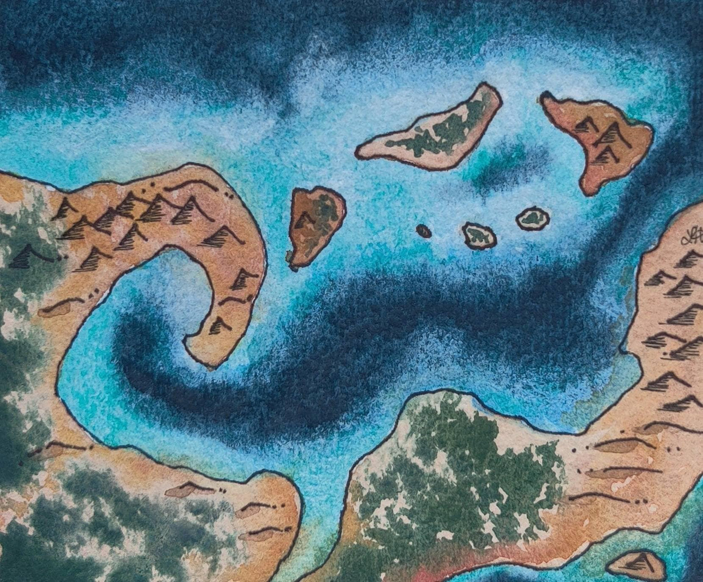 Watercolor Map #5