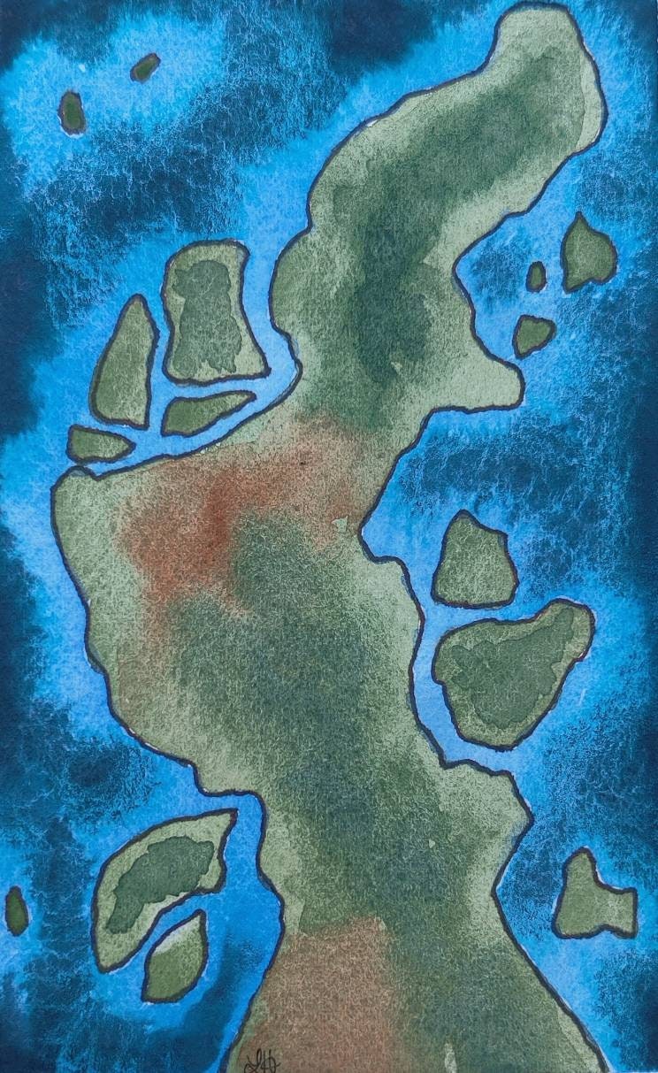 Watercolor Map #6