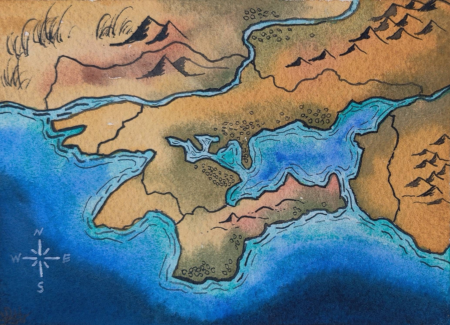 Watercolor Map #1